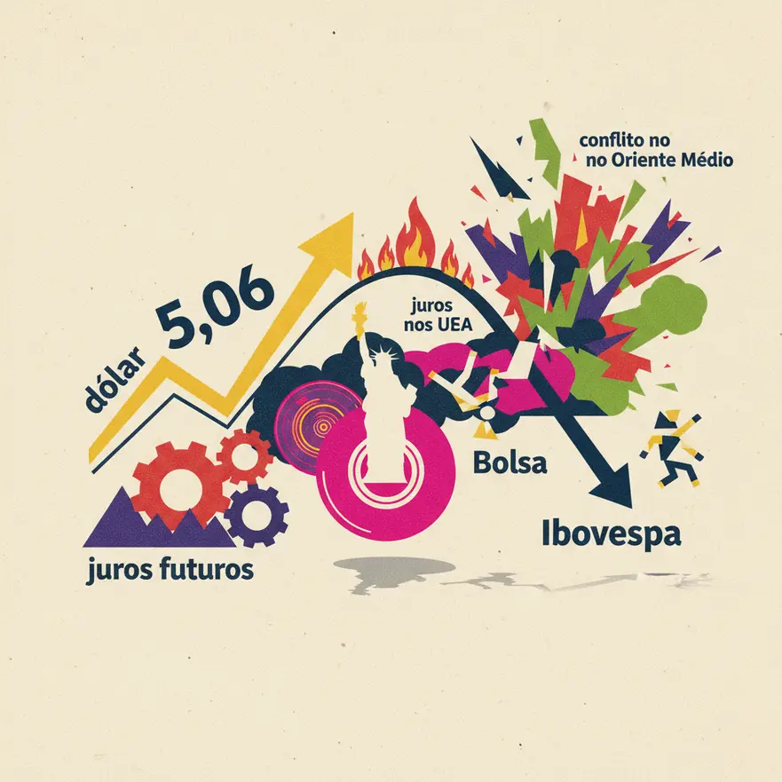 Dólar sobe e fecha a R$ 5,06; juros futuros e Bolsa caem
