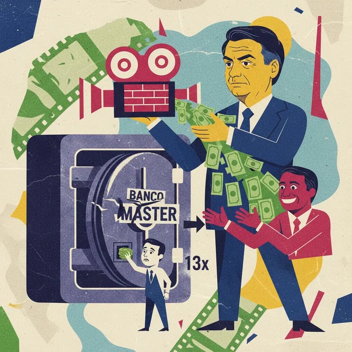 Financiamento de filme de Bolsonaro
foi 13 vezes o caixa do Banco Master