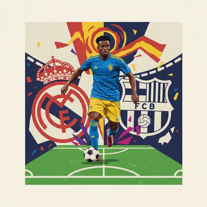 Vini Jr. no El Clásico: decisivo e com histórico de gols e cartões
