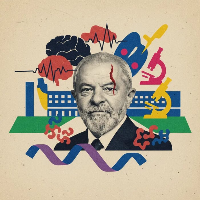 Lula exibe cicatriz de procedimento na cabeça em evento oficial