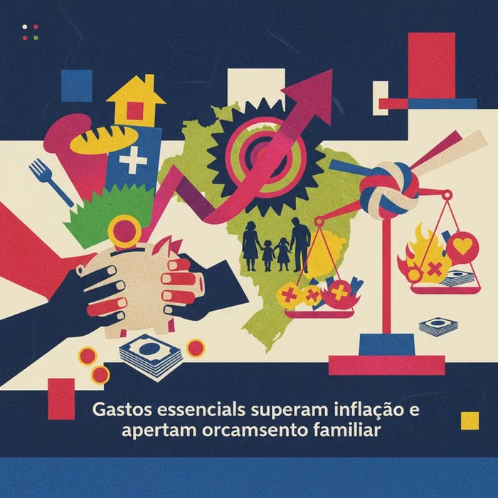 Gastos essenciais superam inflação e apertam orçamento familiar