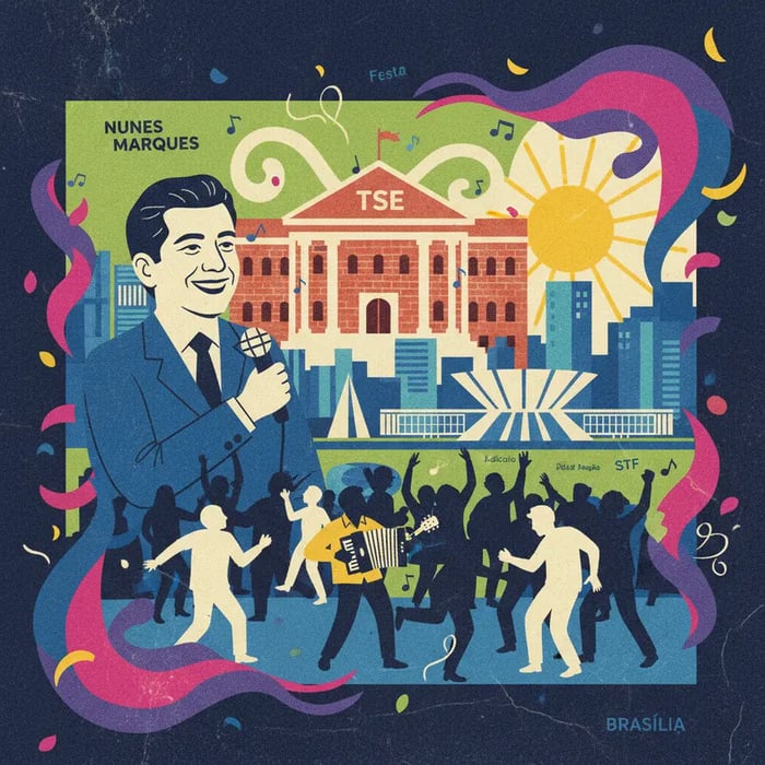 Nunes Marques comemora posse no TSE com festa e música
