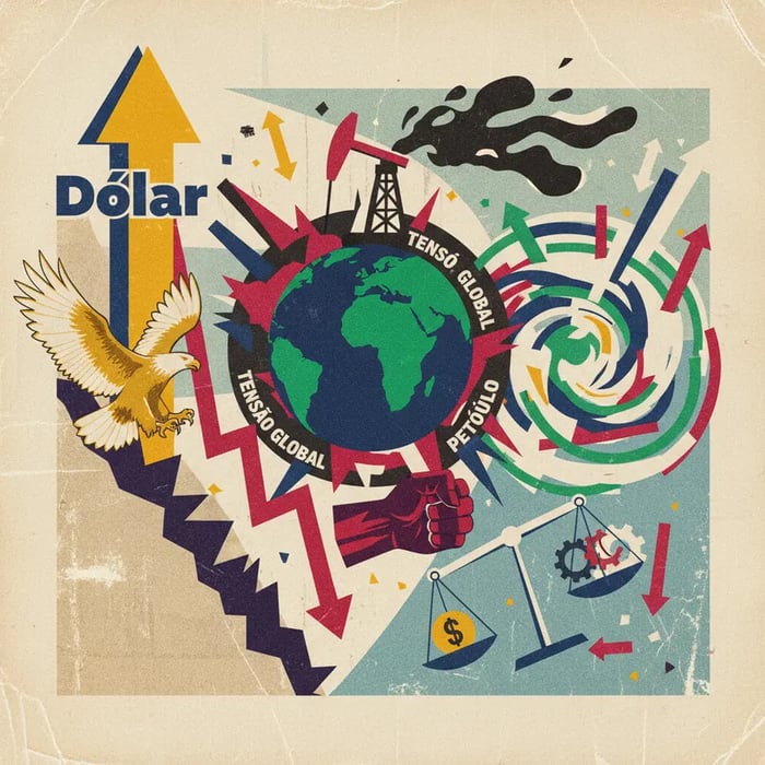 Dólar avança e Bolsa cai com tensões globais e políticas
