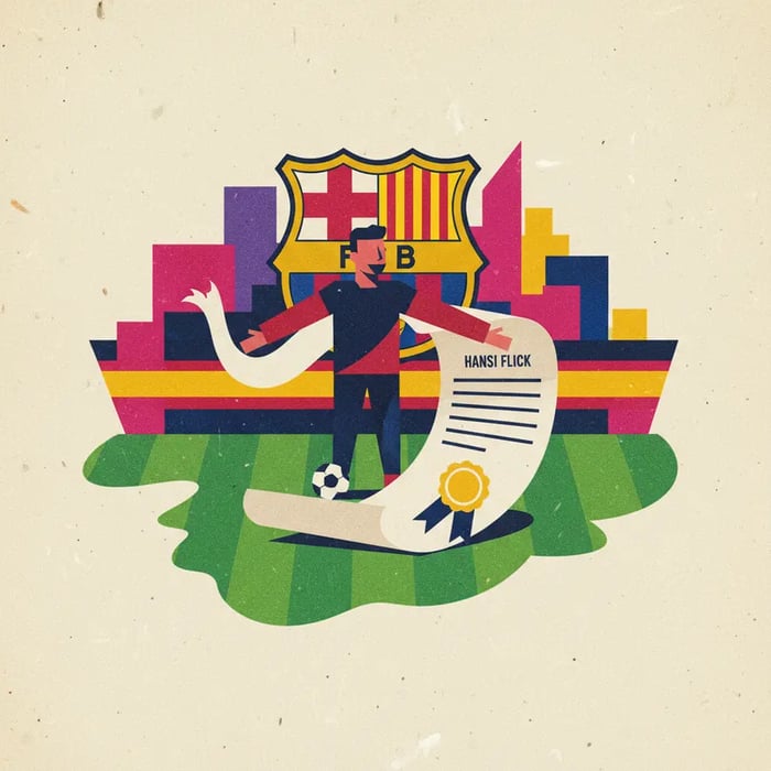 Hansi Flick assina com Barcelona até 2028